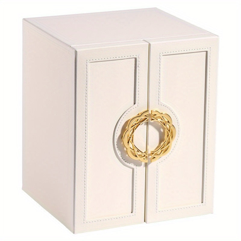 Suitable for Spring, Summer, Autumn and Winter Four Seasons 2025 Upgraded New Five-Layer Double-Opening Large Jewelry Box, Desktop Jewelry Classification Organizer Storage Box with Large Capacity Necklace Storage Box