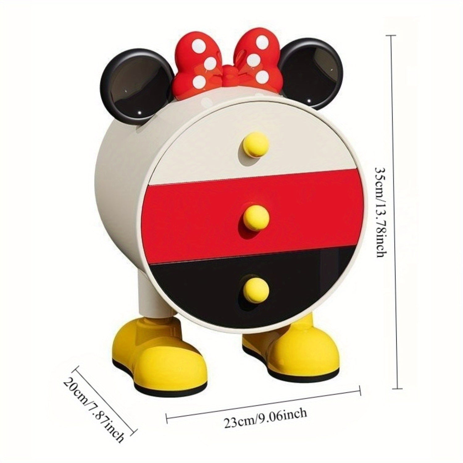 Disney Mickey Drawer Creative Ornament Vanity Makeup Brush Lipstick Storage Box Bedroom Bedside Ring Necklace Jewelry Box