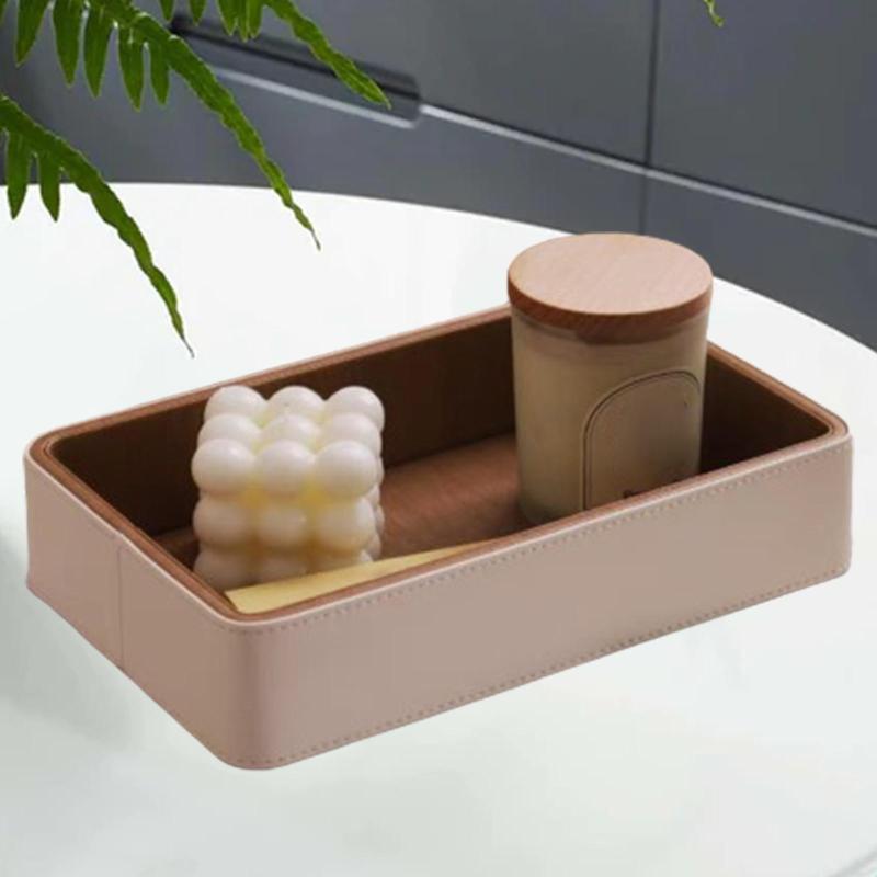 Mint Green Faux Leather Key Organizer Box, Multi-Compartment Desktop Storage for Cosmetics, Jewelry & Accessories, Elegant Home Office Decor, Desk Organizer | Minimalist Design | Sleek Appearance, Jewelry Boxes