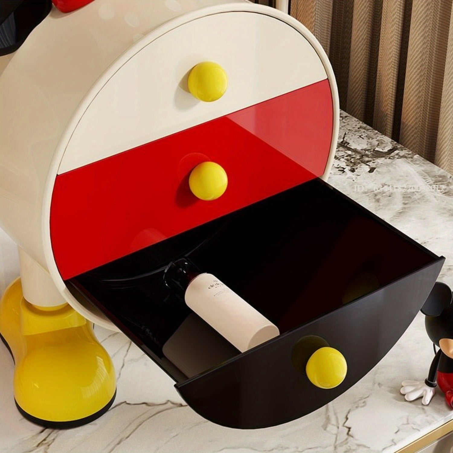 Disney Mickey Drawer Creative Ornament Vanity Makeup Brush Lipstick Storage Box Bedroom Bedside Ring Necklace Jewelry Box